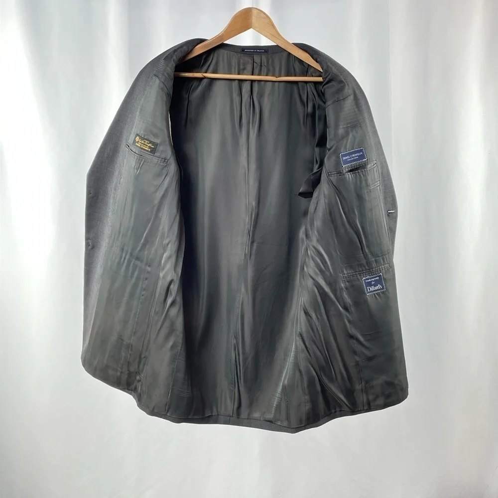 Daniel Cremieux Loro Piana 2 Button Blazer in Grey Size 40L‎